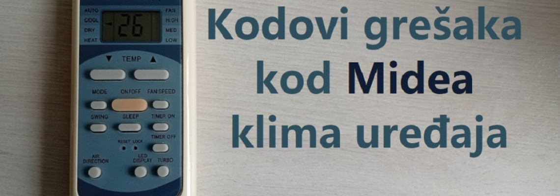 Kodovi grešaka kod Midea klima uređaja Kodovi grešaka kod Midea klima uređaja