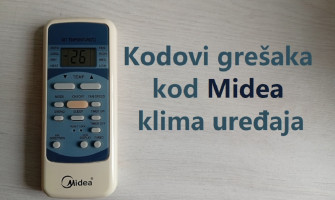 Kodovi grešaka kod Midea klima uređaja