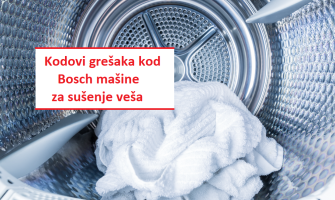 Kodovi grešaka kod Bosch mašine za sušenje veša